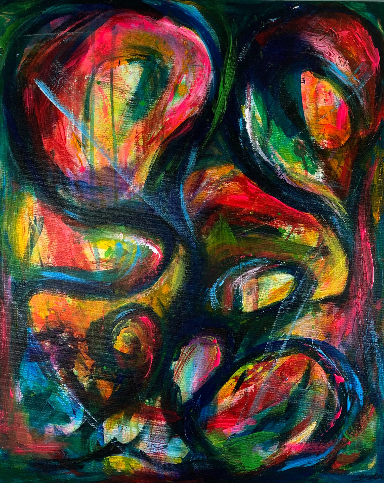 "Unity II", DKK 4.500, akryl på lærred, 50 x 60 cm, 2024