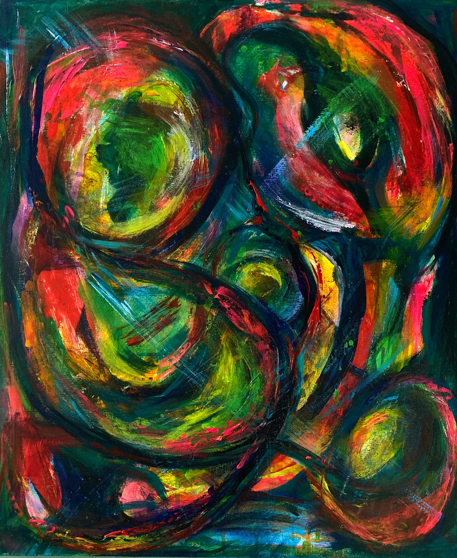 "Unity I", DKK 4.500, akryl på lærred, 50 x 60 cm, 2024