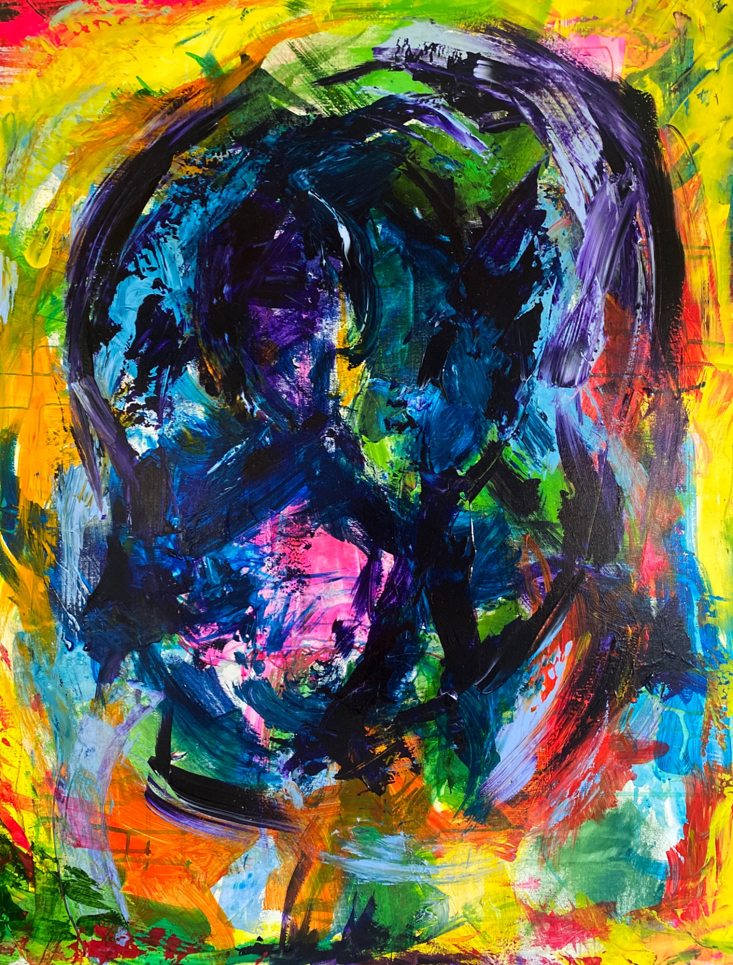 "Man", DKK 7.000, akryl på lærred, 80 x 100 cm, 2024