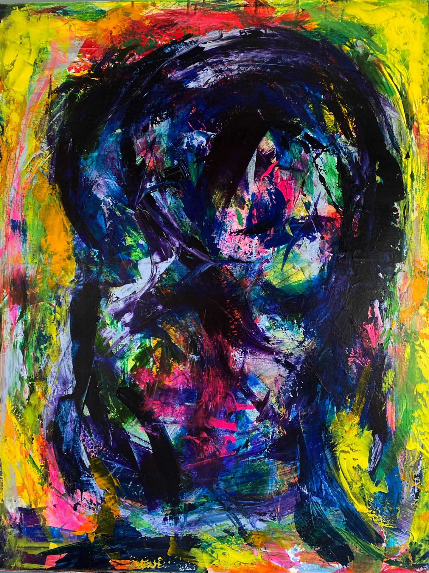 "Woman", DKK 7.000, akryl på lærred, 80 x 100 cm, 2024