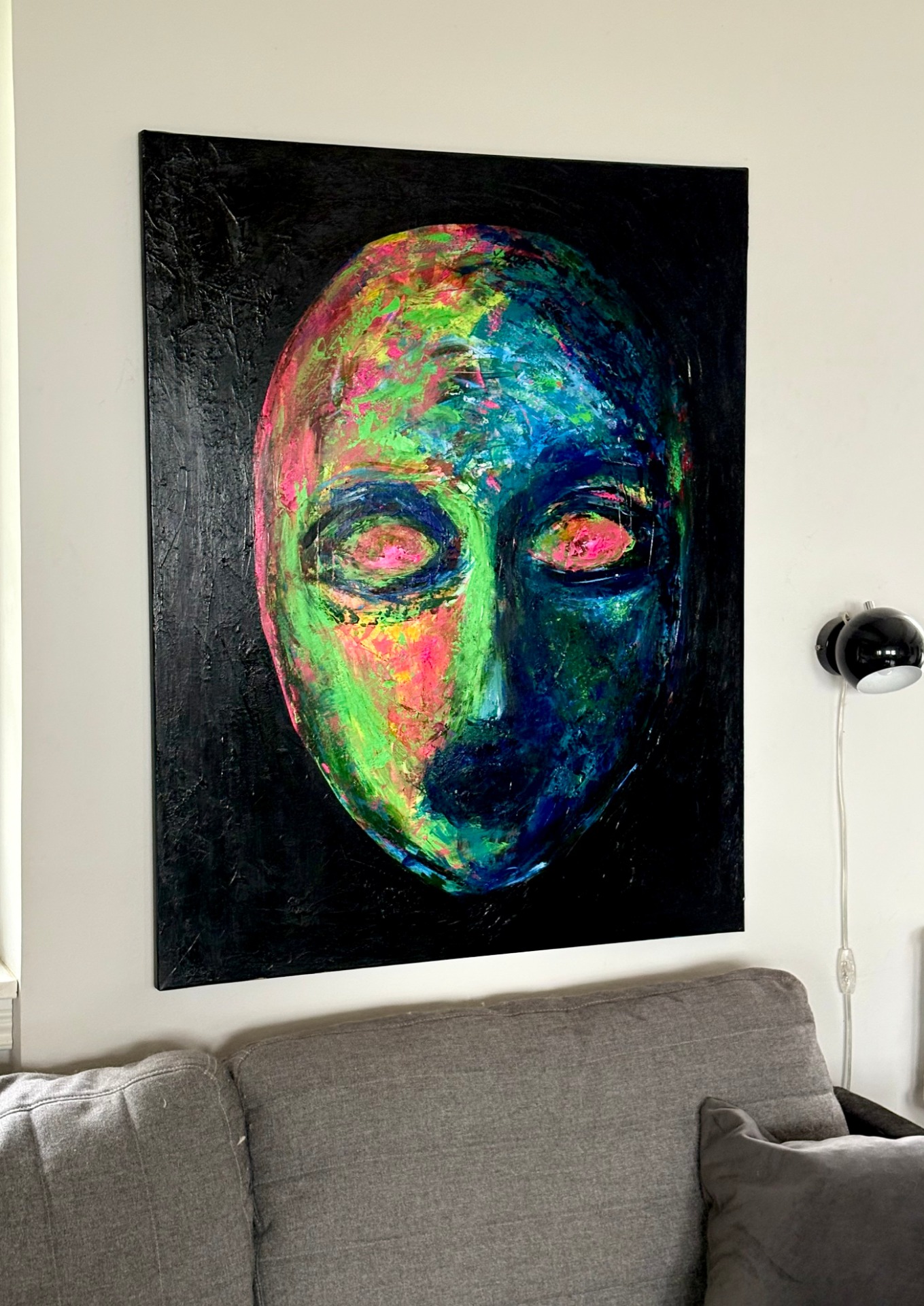 Open Your Eyes, DKK 7.000, akryl på lærred, 80 x 100 cm, 2026