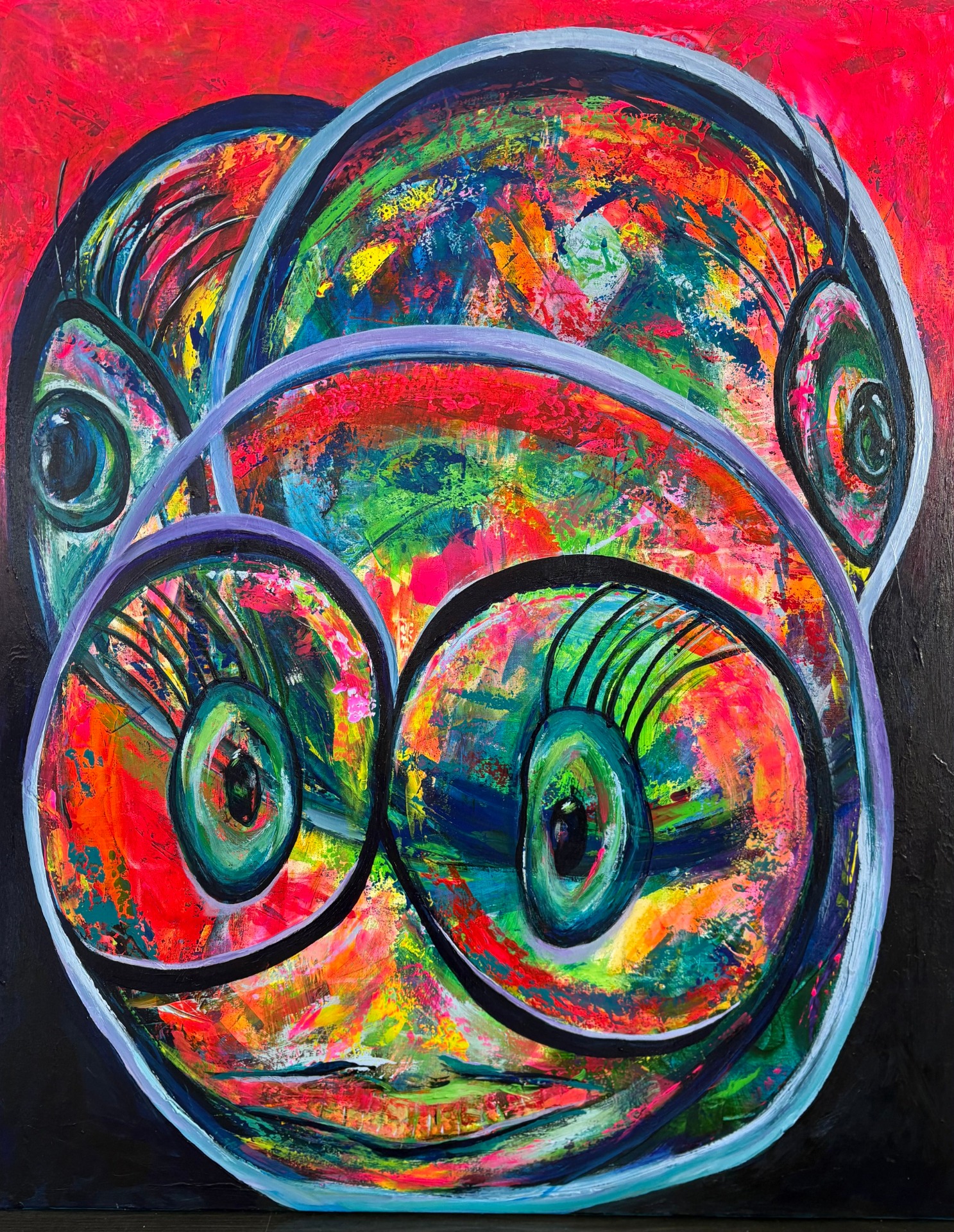 Circle of Trust IV - Outpicturing, DKK 7.000, akryl på lærred, 80 x 100 cm, 2026